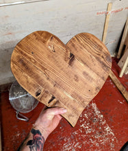 Load image into Gallery viewer, Chunky Wooden Decorative Heart| Reclaimed Wood| Rustic
