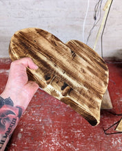 Load image into Gallery viewer, Chunky Wooden Decorative Heart| Reclaimed Wood| Rustic
