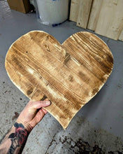 Load image into Gallery viewer, Chunky Wooden Decorative Heart| Reclaimed Wood| Rustic
