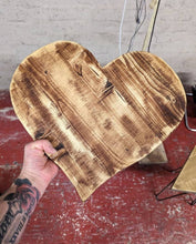 Load image into Gallery viewer, Chunky Wooden Decorative Heart| Reclaimed Wood| Rustic
