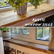 Load image into Gallery viewer, Rustic Window Sills | Reclaimed Wood | Window Ledge Shelf | Farmhouse Decor | Wood Display Stand | Bathroom Sill | Plant Stand

