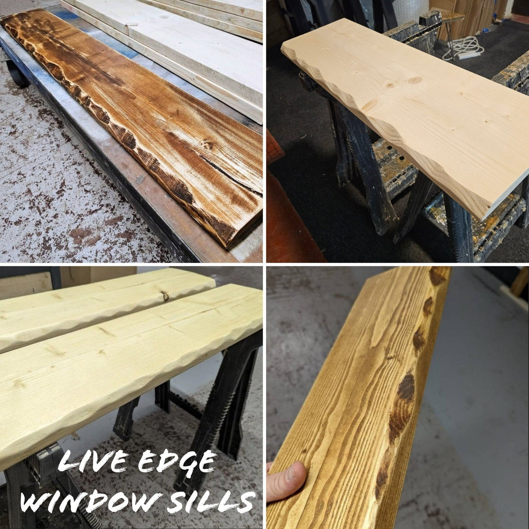 Live Edge Rustic Window Sills | Reclaimed Wood | Window Ledge Shelf | Farmhouse Decor | Wood Shelf | Home Accents |