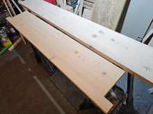 Load image into Gallery viewer, Plain Rustic Window Sills, with Front Lip, or Corner Notch | Reclaimed Wood | Window Ledge Shelf | Farmhouse Decor | Bathroom Sill |
