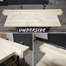 Load image into Gallery viewer, Rustic Window Sills, with Front Lip &amp; Corner Notch Covers | Window Ledge Shelf | Farmhouse Decor | Wood Display Stand | Bathroom Sill
