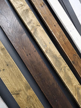 Load image into Gallery viewer, Coloured/ Stained Pallet Boards | Upcycling Pallet Wood | Rustic Cladding | Eco Friendly Decor | Reclaimed Wood

