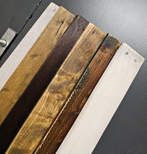 Load image into Gallery viewer, Coloured/ Stained Pallet Boards | Upcycling Pallet Wood | Rustic Cladding | Eco Friendly Decor | Reclaimed Wood
