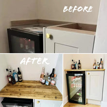Load image into Gallery viewer, Rustic Cupboard Top | Tabletop | Reclaimed Wood | Farmhouse Decor | Kitchen Shelving | Cupboard Upgrade | Kitchen Organizer | Wood Extension
