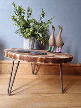 Load image into Gallery viewer, Round Rustic Side/ Coffee Tables, with Steel Hairpin Legs (Multiple Sizes)

