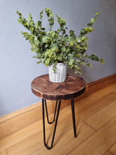 Load image into Gallery viewer, Round Rustic Side/ Coffee Tables, with Steel Hairpin Legs (Multiple Sizes)
