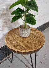 Load image into Gallery viewer, Round Rustic Side/ Coffee Tables, with Steel Hairpin Legs (Multiple Sizes)
