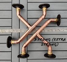 Load image into Gallery viewer, Industrial Designed Chrome, Copper Pipe, Raw Steel &amp; Cast Iron Shelf Brackets

