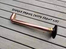 Load image into Gallery viewer, Industrial Designed Chrome, Copper Pipe, Raw Steel &amp; Cast Iron Shelf Brackets
