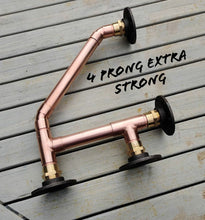 Load image into Gallery viewer, Industrial Designed Chrome, Copper Pipe, Raw Steel &amp; Cast Iron Shelf Brackets
