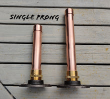 Load image into Gallery viewer, Industrial Designed Chrome, Copper Pipe, Raw Steel &amp; Cast Iron Shelf Brackets
