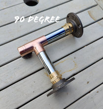 Load image into Gallery viewer, Industrial Designed Chrome, Copper Pipe, Raw Steel &amp; Cast Iron Shelf Brackets
