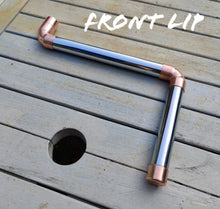 Load image into Gallery viewer, Industrial Designed Chrome, Copper Pipe, Raw Steel &amp; Cast Iron Shelf Brackets
