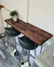 Load image into Gallery viewer, Rustic Breakfast Bar, with Steel Hairpin Legs
