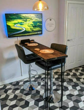 Load image into Gallery viewer, Rustic Breakfast Bar, with Steel Hairpin Legs
