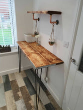 Load image into Gallery viewer, Rustic Breakfast Bar, with Steel Hairpin Legs
