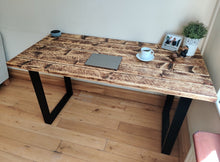 Load image into Gallery viewer, Rustic Desk/ Table, with Industrial Legs
