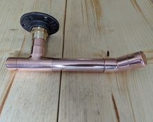 Load image into Gallery viewer, Industrial Designed Copper Pipe Towel Rail &amp; Loo Roll Holder Set
