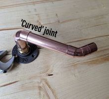 Load image into Gallery viewer, Industrial Designed Copper Pipe Towel Rail &amp; Loo Roll Holder Set
